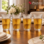 Pasabahce Joy Water Tumbler Glass Set of 4 -  365 ml, Transparent