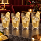 Pasabahce Joy Water Tumbler Glass Set of 4 -  365 ml, Transparent