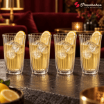 Pasabahce Joy Water Tumbler Glass Set of 4 -  365 ml, Transparent