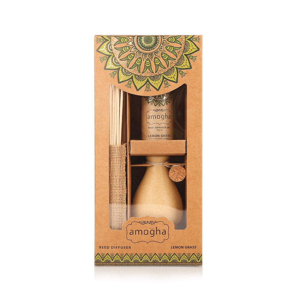 IRIS Amogha Lemon Grass Reed Diffuser Set