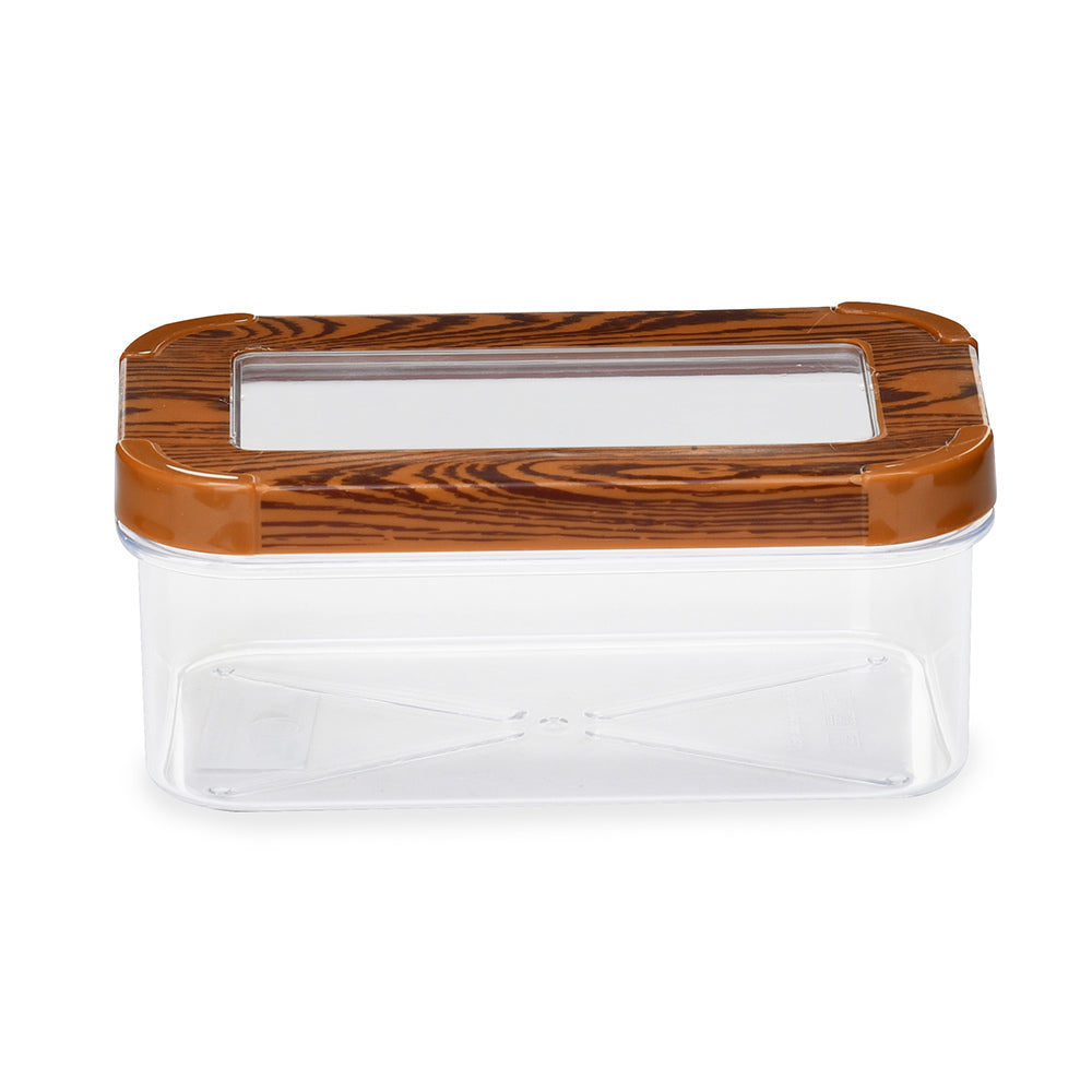 Multipurpose Rectangular 600 ml Cannister Storage Container (Brown)