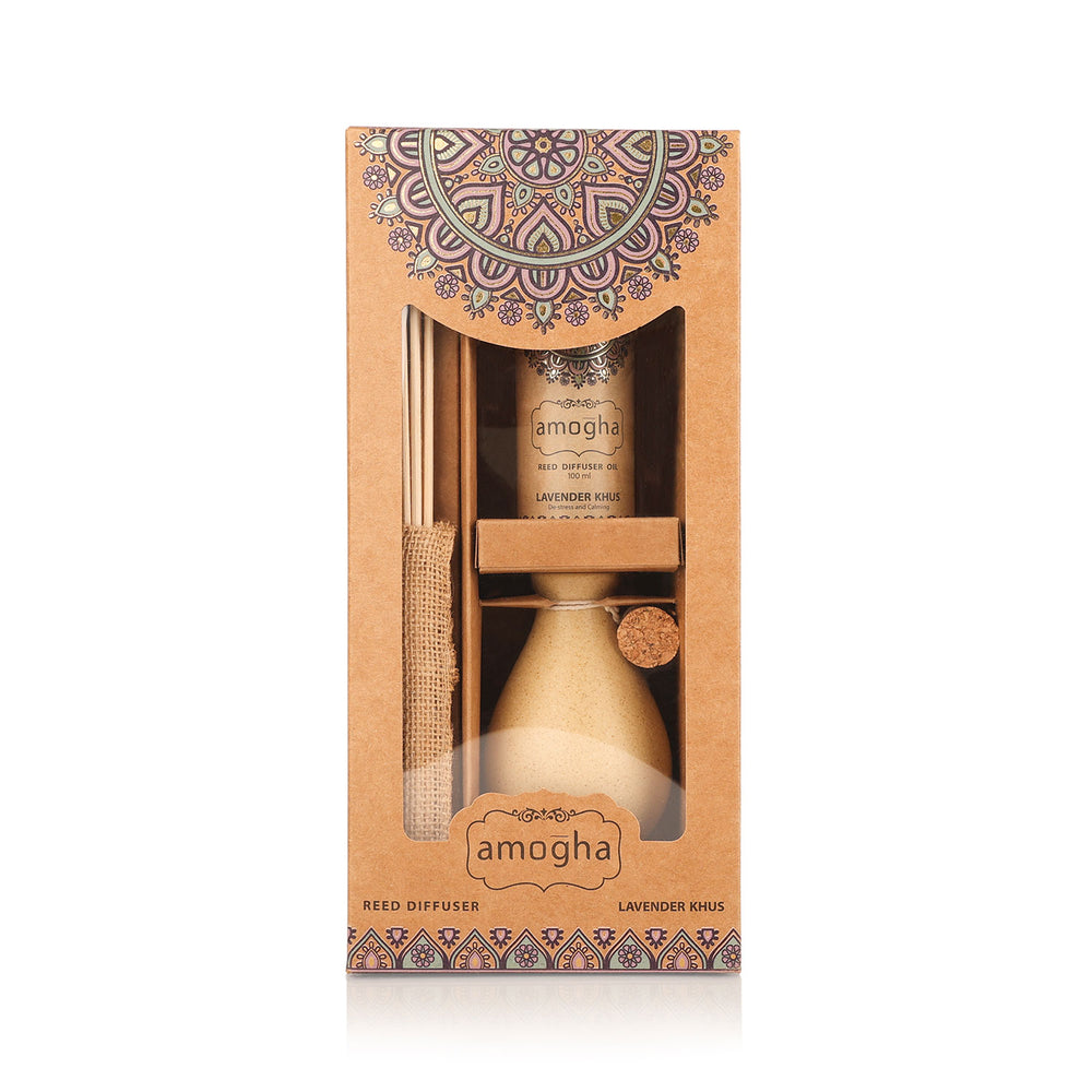 IRIS Amogha Lavender Khus Reed Diffuser Set