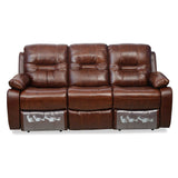 Wilson 3 Seater Sofa with 2 Manual Recliners- Caramel