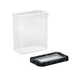 Ebony Rectangular 1800 ml Canister Storage Container- Black