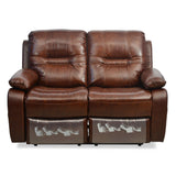 Wilson 2 Seater Sofa with Manual Recliner- Caramel