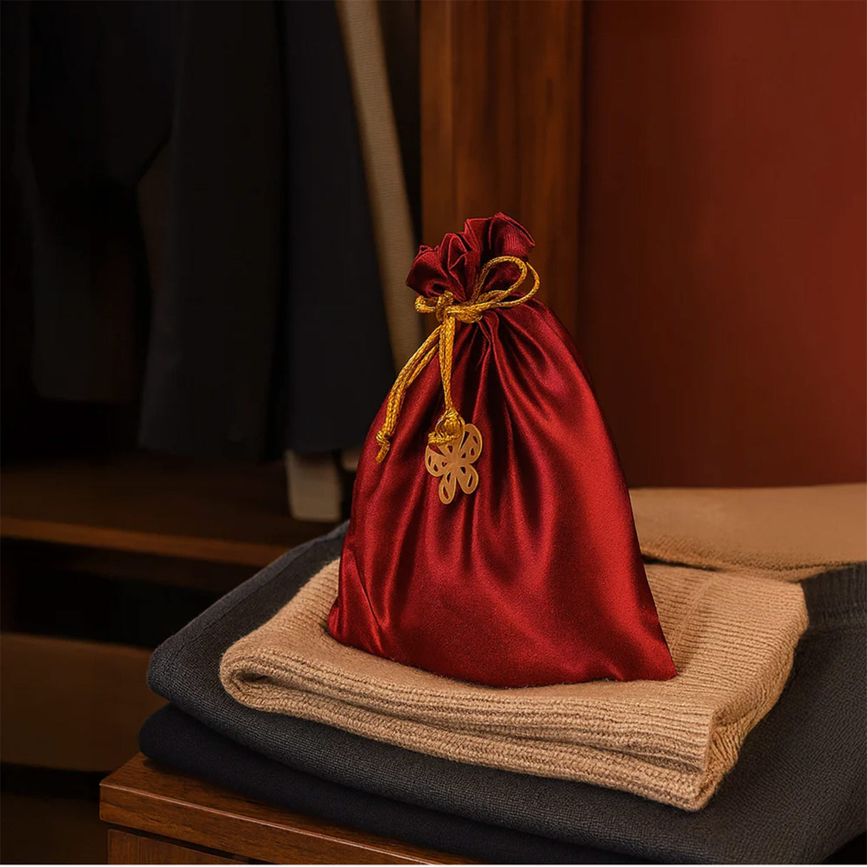 Iris Celeste Rose Gold Fragrance Pouch