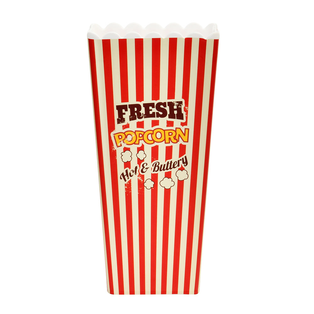 Plastic 1200 ml Pop Corn Snack Box- Red
