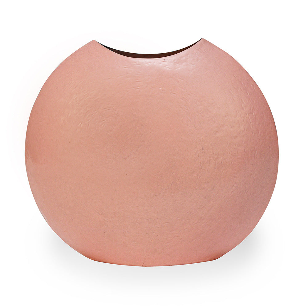 Cirque Metal Decorative Vase- Pink