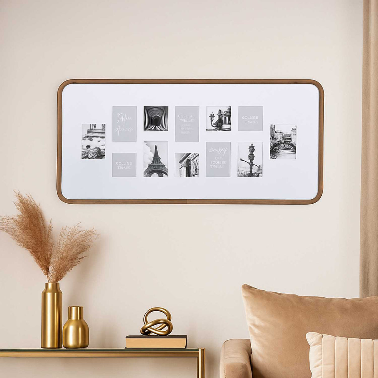 12 Pics Collage Photo Frame- Brown