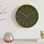 Classic Wall Clock- Gold and Green