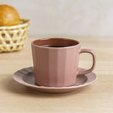 Porcelain Cup and Saucer Set of 6- Lilac