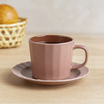 Porcelain Cup and Saucer Set of 6- Lilac