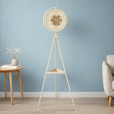 Moving Gear Floor Clock- Beige and Gold