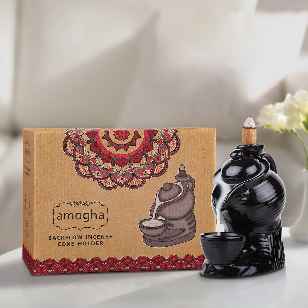 IRIS Amogha Backflow Incense Cone Holder- Grey
