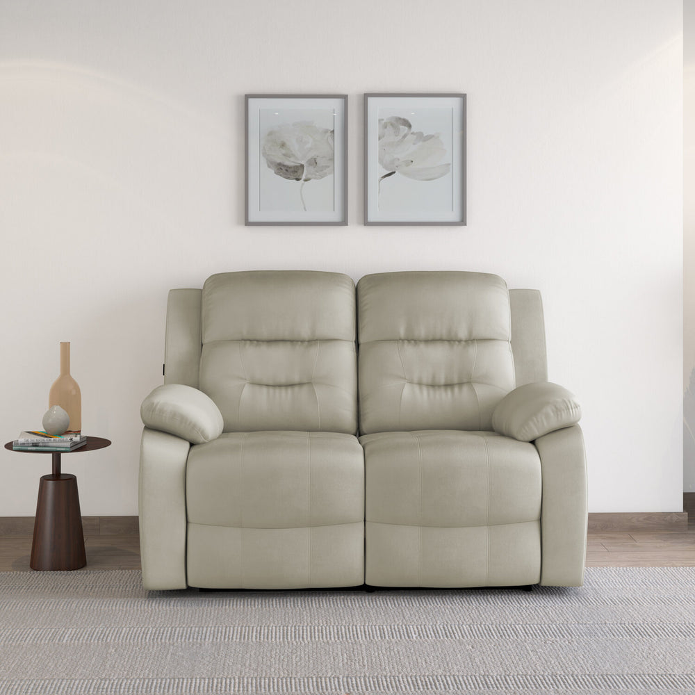 Rosia 2 Seater Manual Recliner Sofa (Light Brown)
