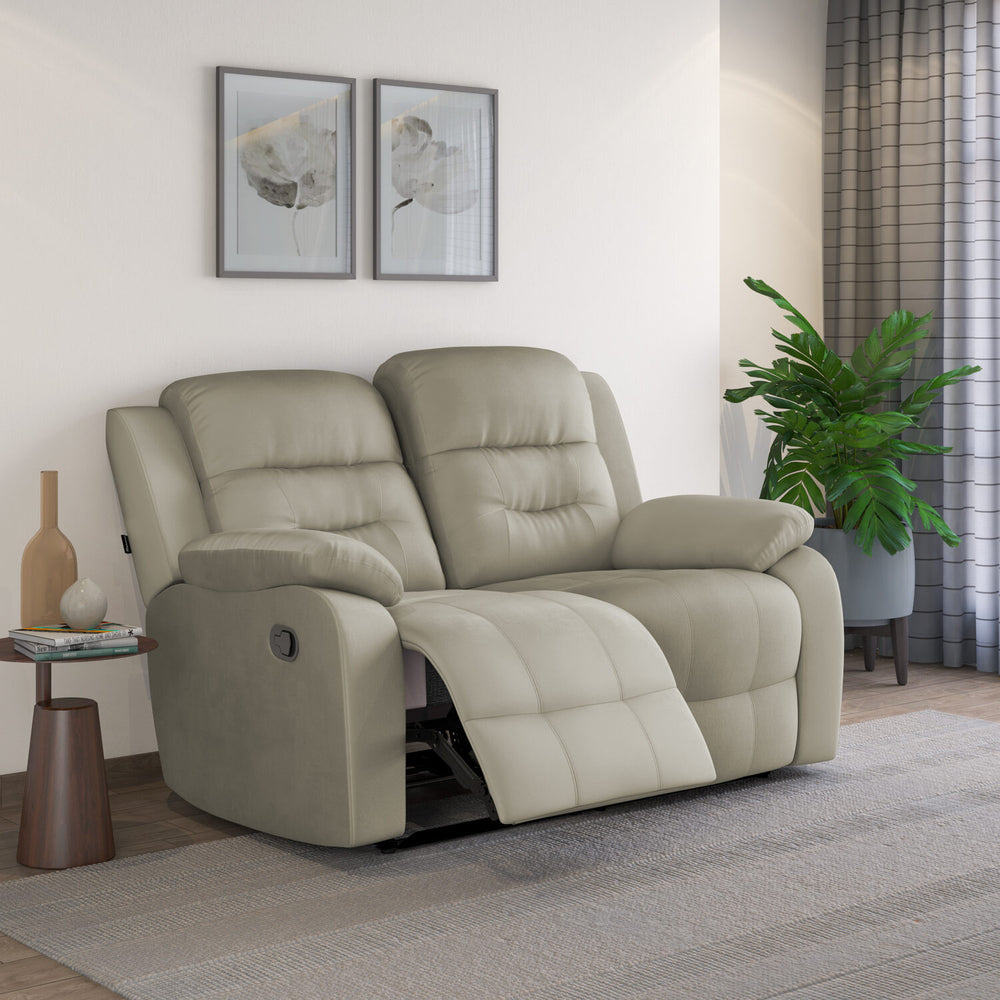 Rosia 2 Seater Manual Recliner Sofa (Light Brown)