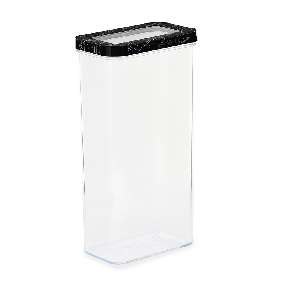 Ebony Rectangular 3000 ml Cannister Storage Container (Black)