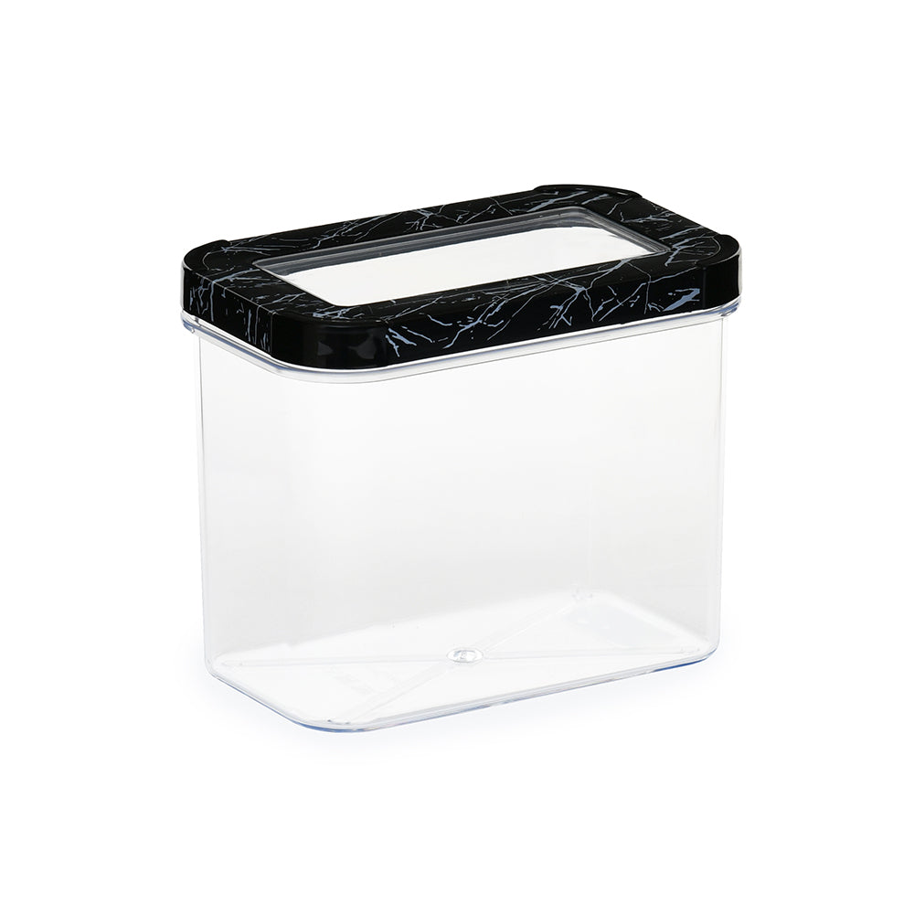 Ebony Rectangular 1200 ml Canister Storage Container- Black