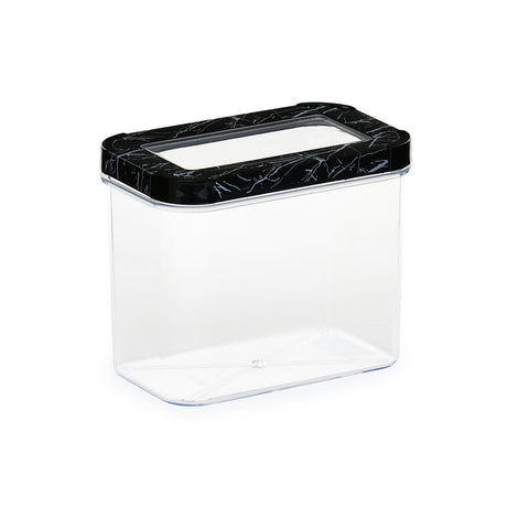 Ebony Rectangular 1200 ml Canister Storage Container- Black