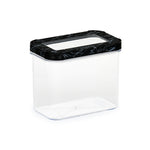 Ebony Rectangular 1200 ml Canister Storage Container- Black