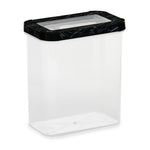 Ebony Rectangular 1800 ml Canister Storage Container- Black