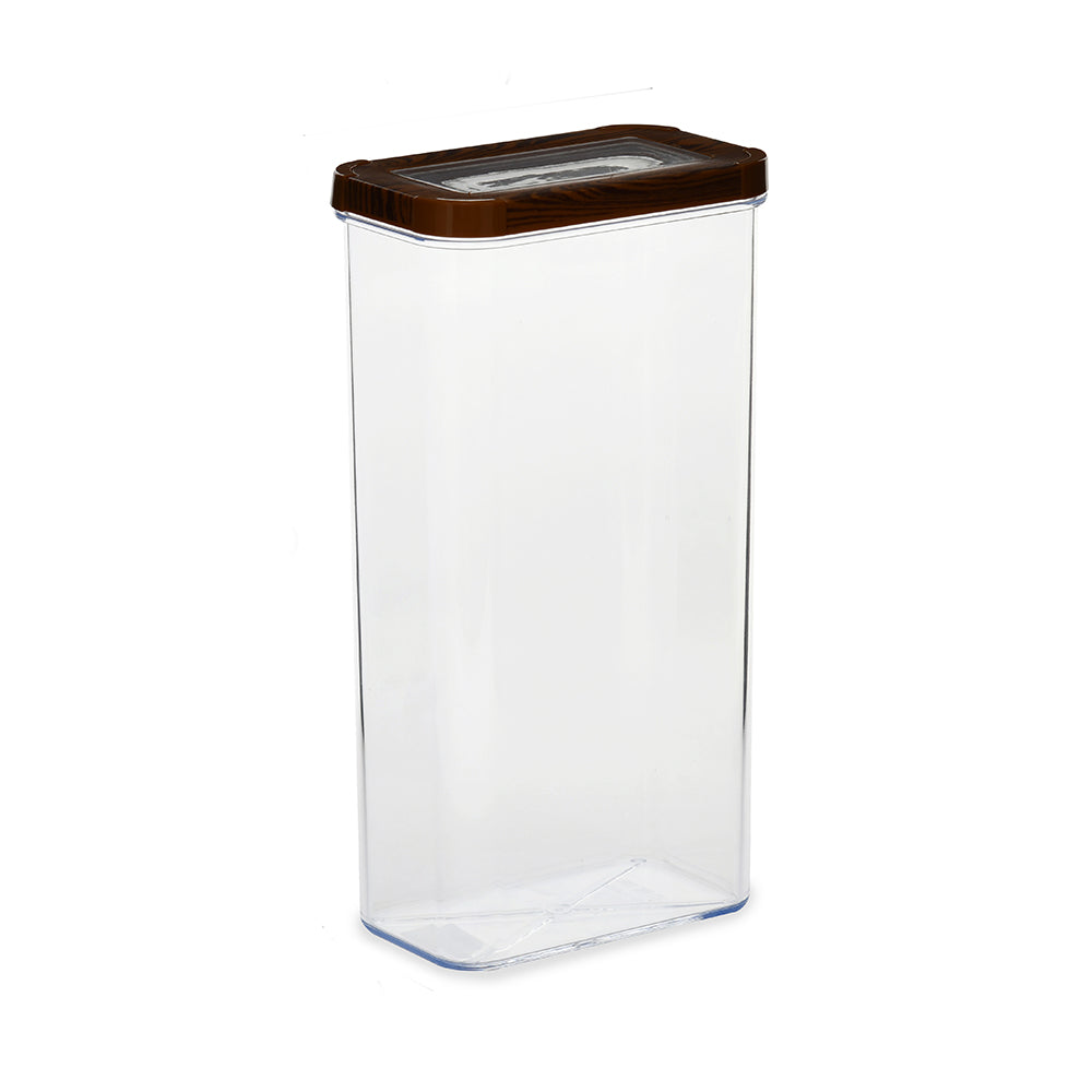Multipurpose Rectangular 3000 ml Cannister Storage Container (Brown)