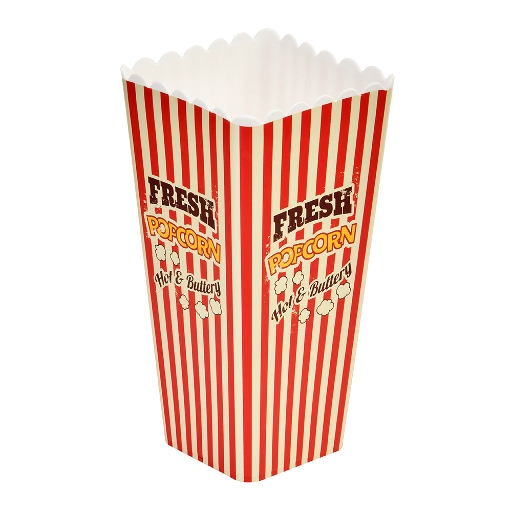 Plastic 1200 ml Pop Corn Snack Box- Red