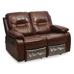 Wilson 2 Seater Sofa with Manual Recliner- Caramel
