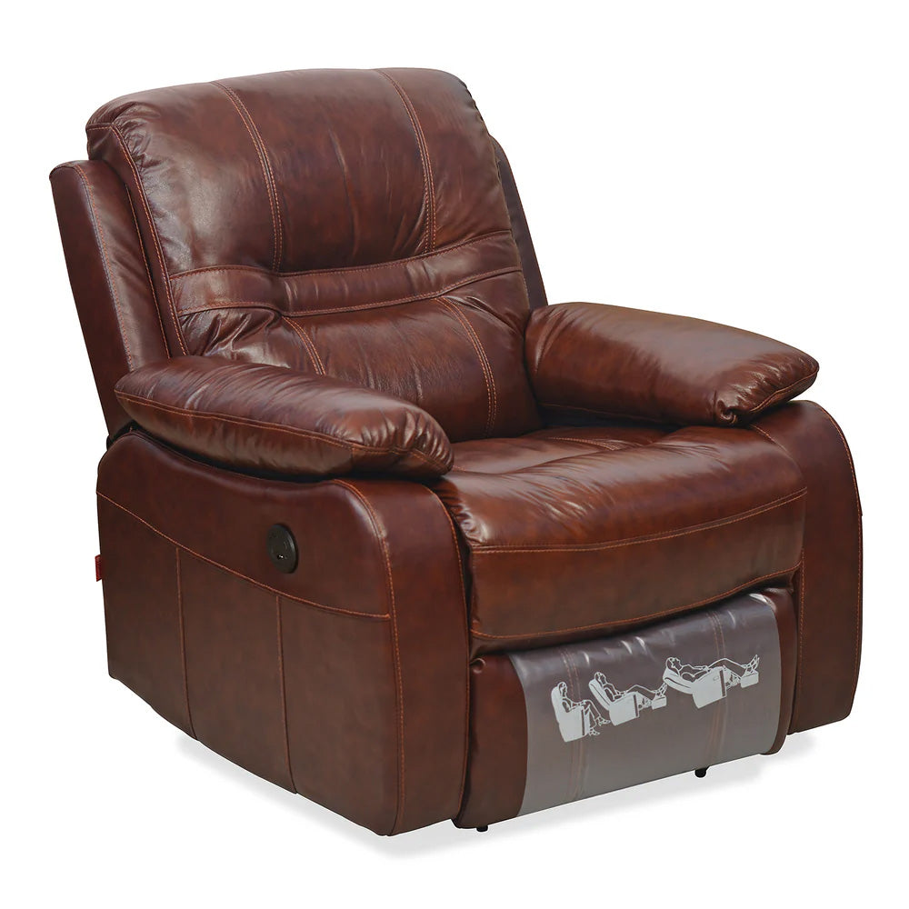 Wilson 1 Seater Electric Recliner- Caramel