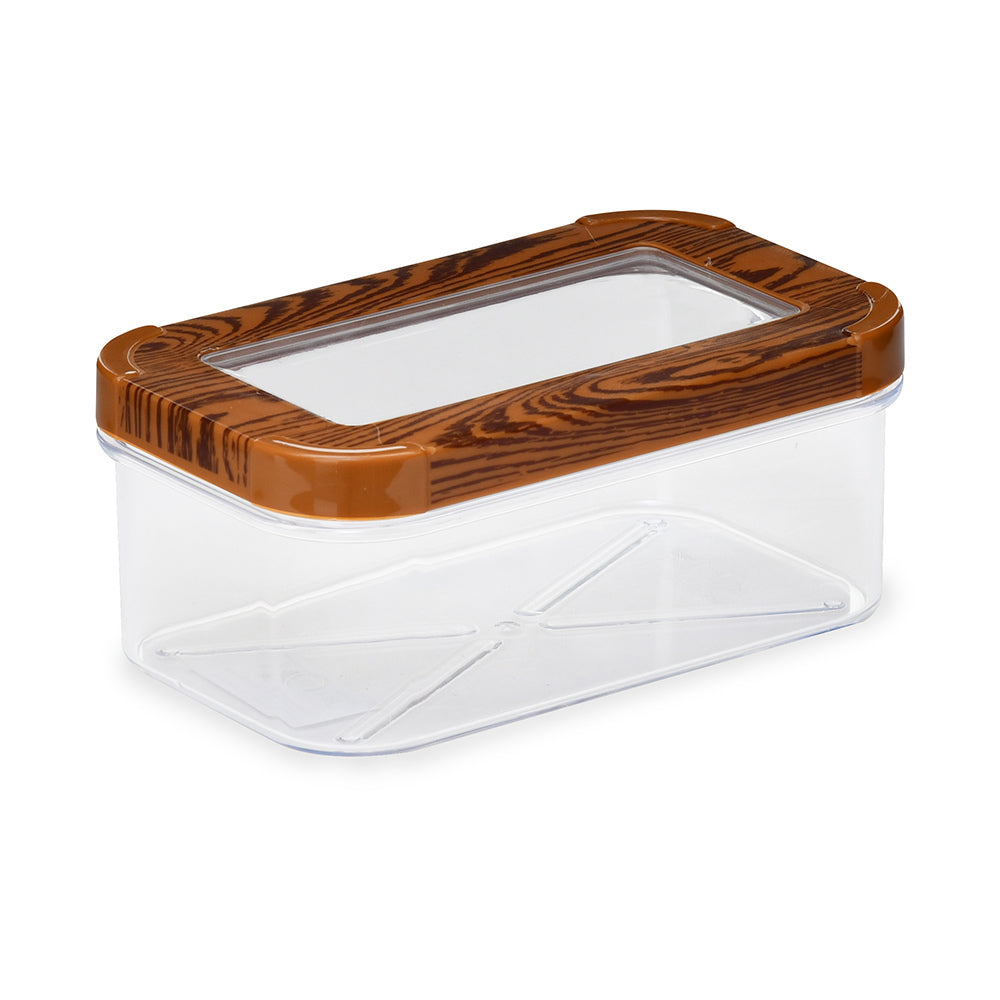 Multipurpose Rectangular 600 ml Cannister Storage Container (Brown)
