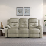 Rosia 3 Seater Manual Recliner Sofa (Light Brown)