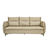 Infinia 3 Seater Leatherette Sofa- Beige