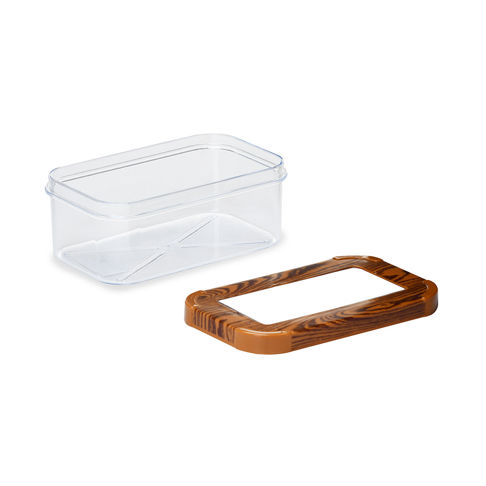 Multipurpose Rectangular 600 ml Cannister Storage Container (Brown)