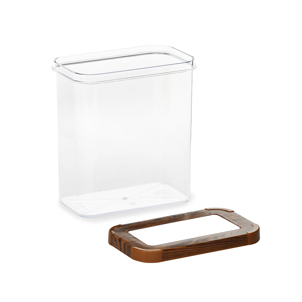 Multipurpose Rectangular 1800 ml Cannister Storage Container (Brown)