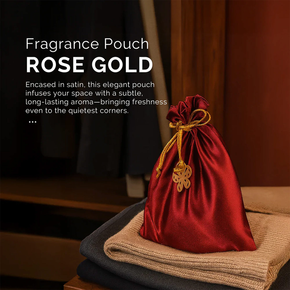 Iris Celeste Rose Gold Fragrance Pouch