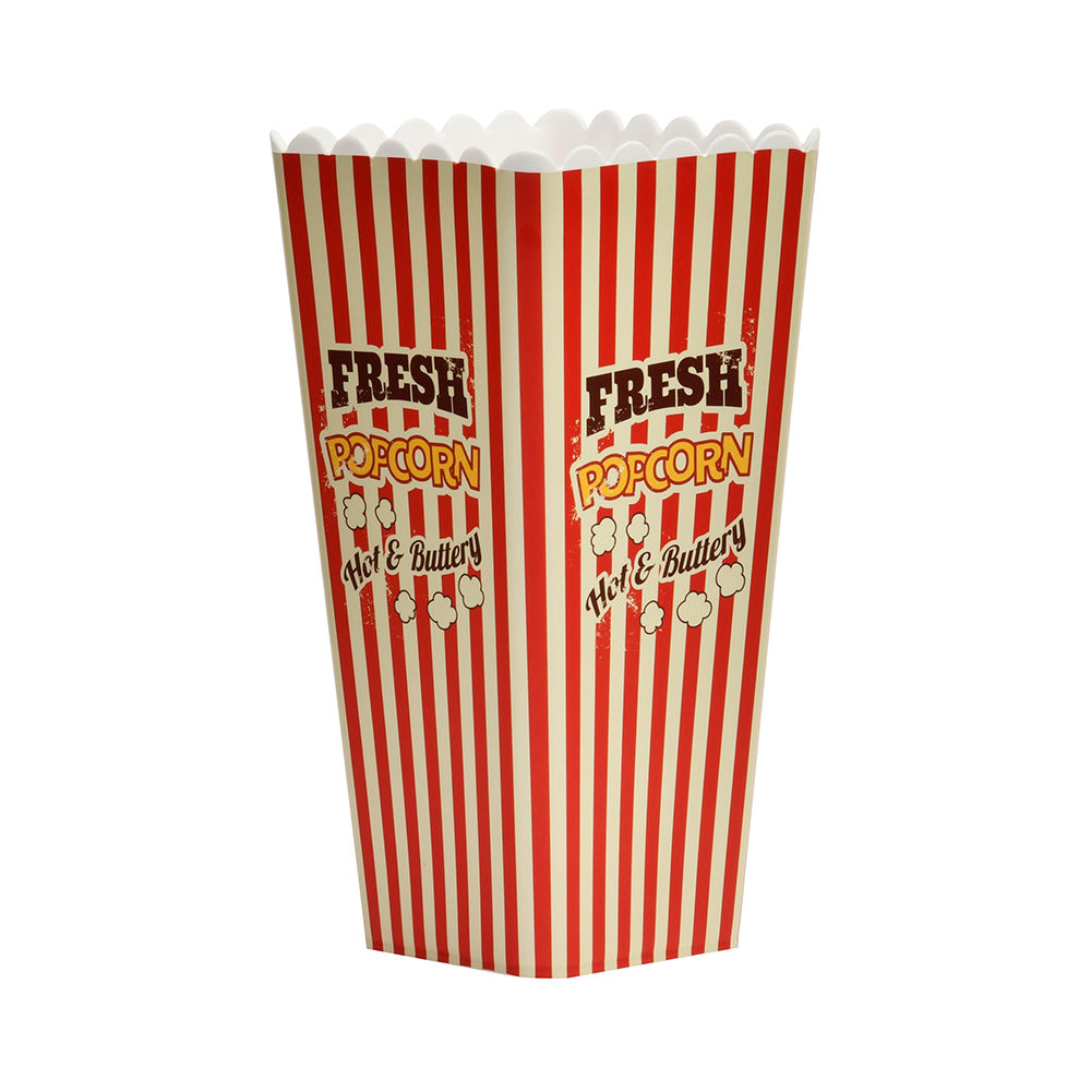 Plastic 1200 ml Pop Corn Snack Box- Red