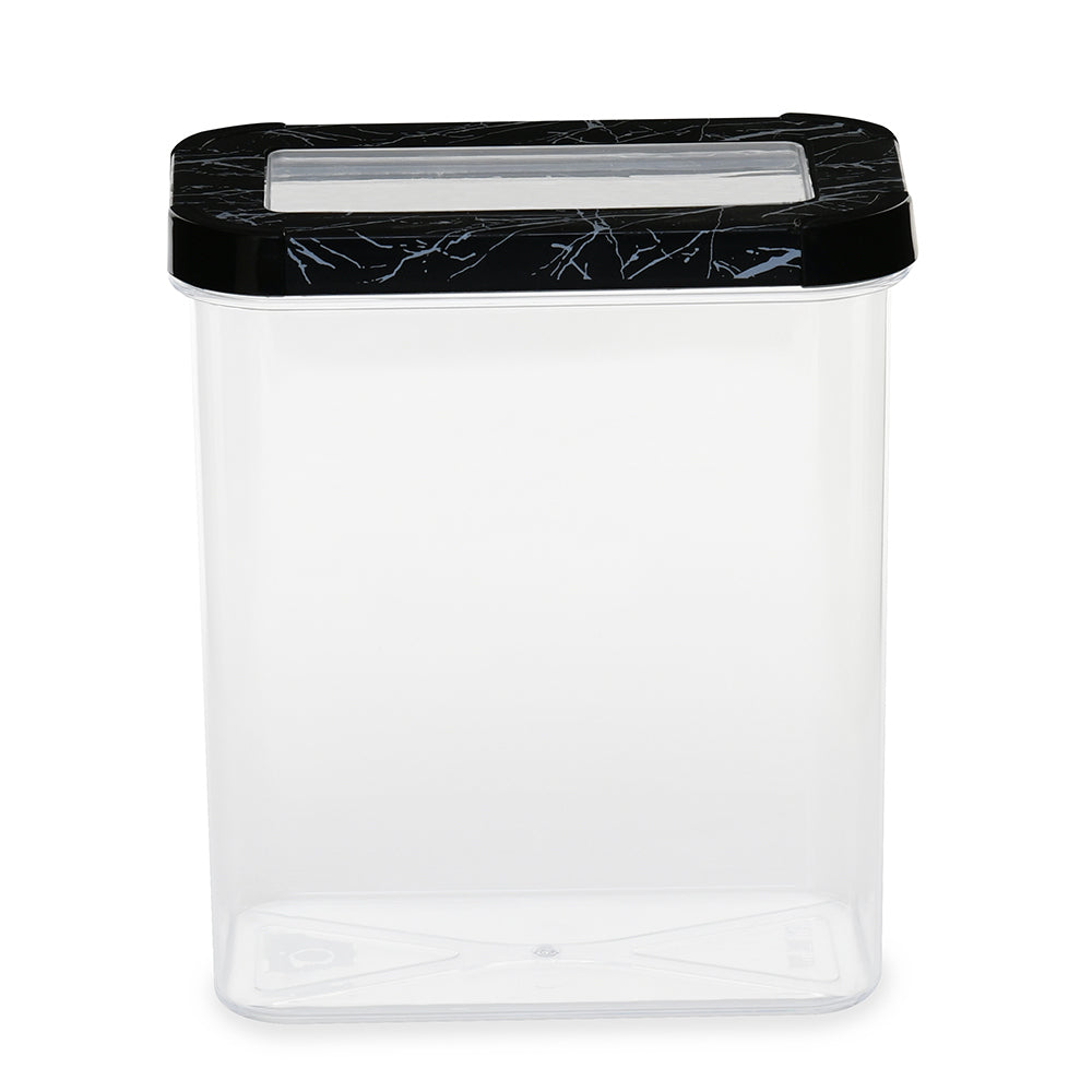 Ebony Rectangular 1800 ml Canister Storage Container- Black