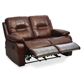 Wilson 2 Seater Sofa with Manual Recliner- Caramel