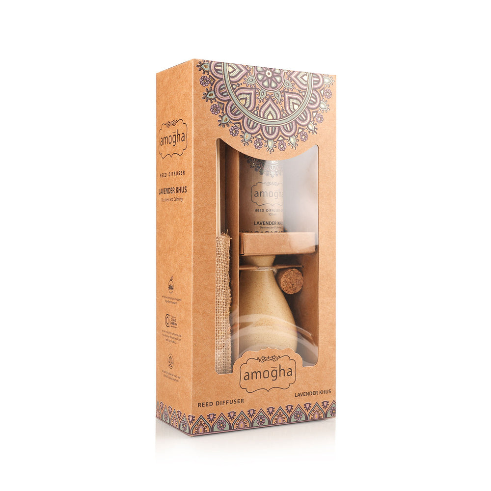 IRIS Amogha Lavender Khus Reed Diffuser Set