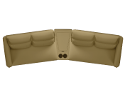 Infinia 2+2 Seater Leatherette Sofa Set with Triangle Console- Beige