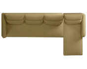 Infinia 4 Seater Leatherette Sofa with Left Lounger- Beige