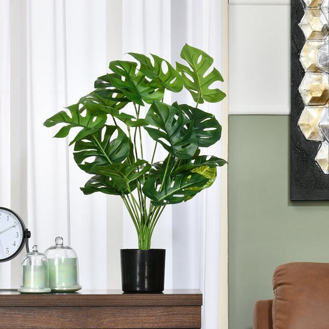 Nilkamal Tropicana Turtle Leaf Artificial Potted Plant 65 Cm Green