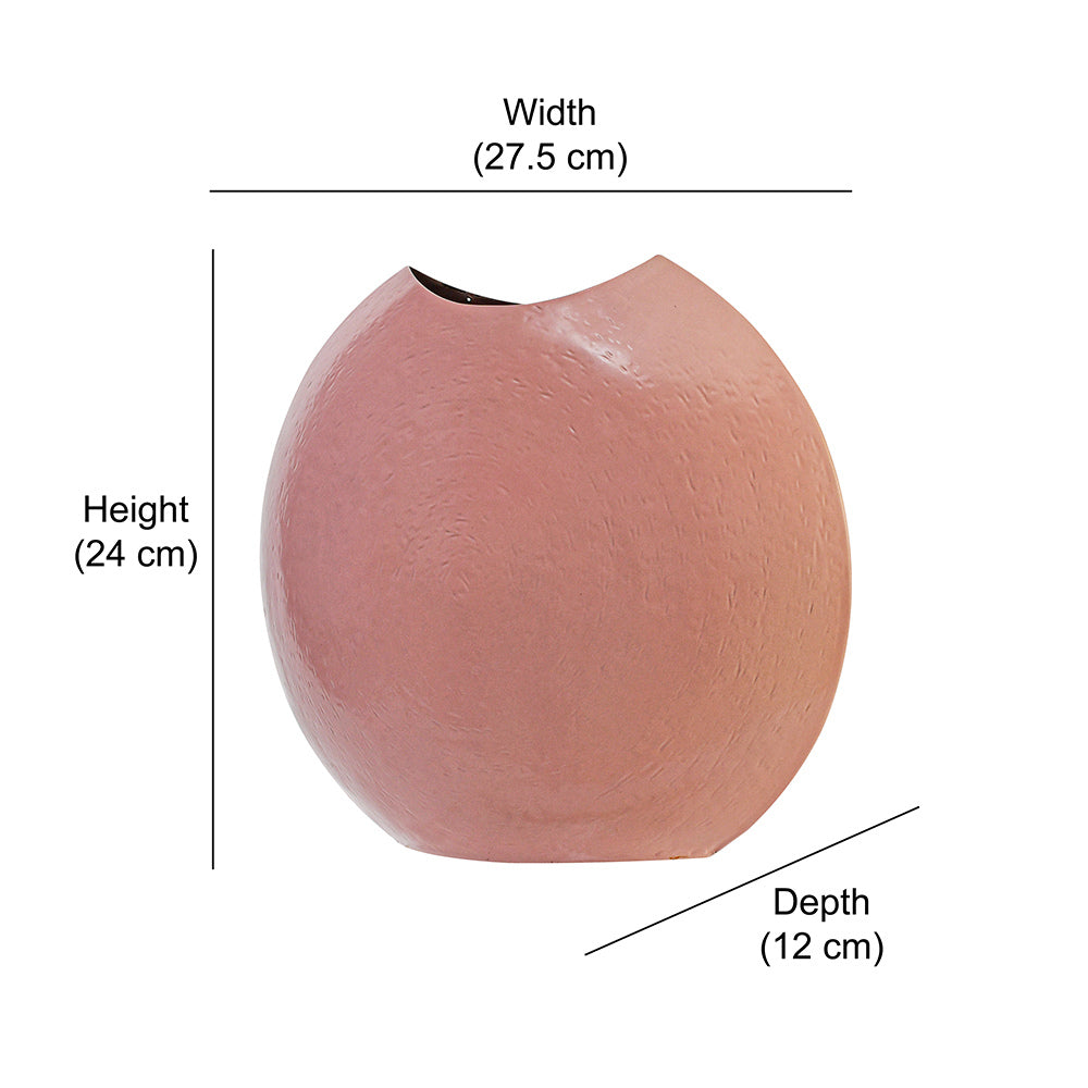 Cirque Metal Decorative Vase- Pink