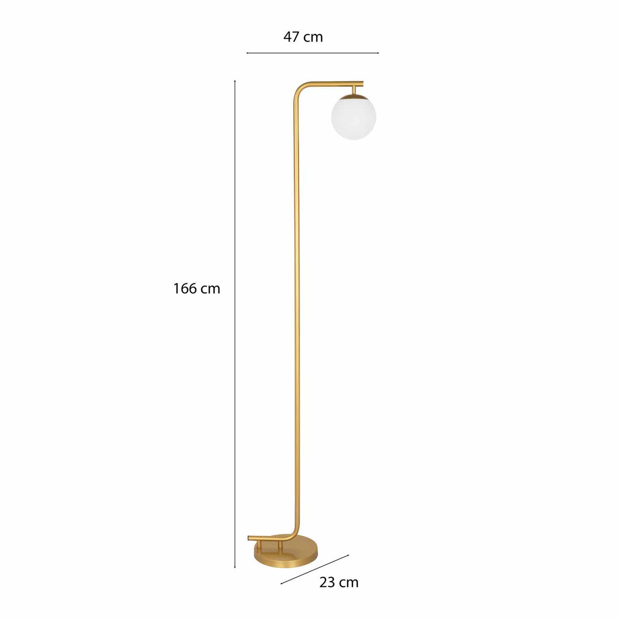 One Bulb Modern Floor Lamp (Gold)