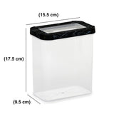Ebony Rectangular 1800 ml Canister Storage Container- Black