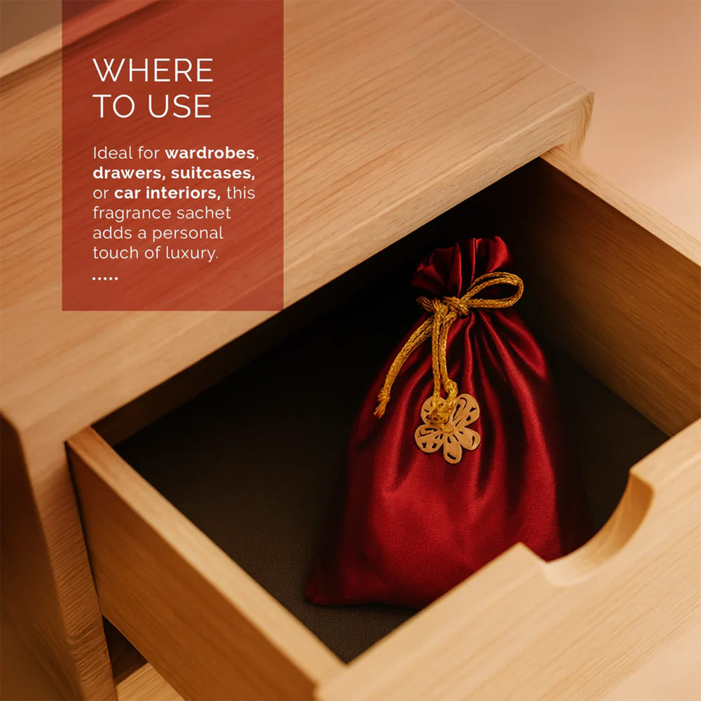 Iris Celeste Rose Gold Fragrance Pouch