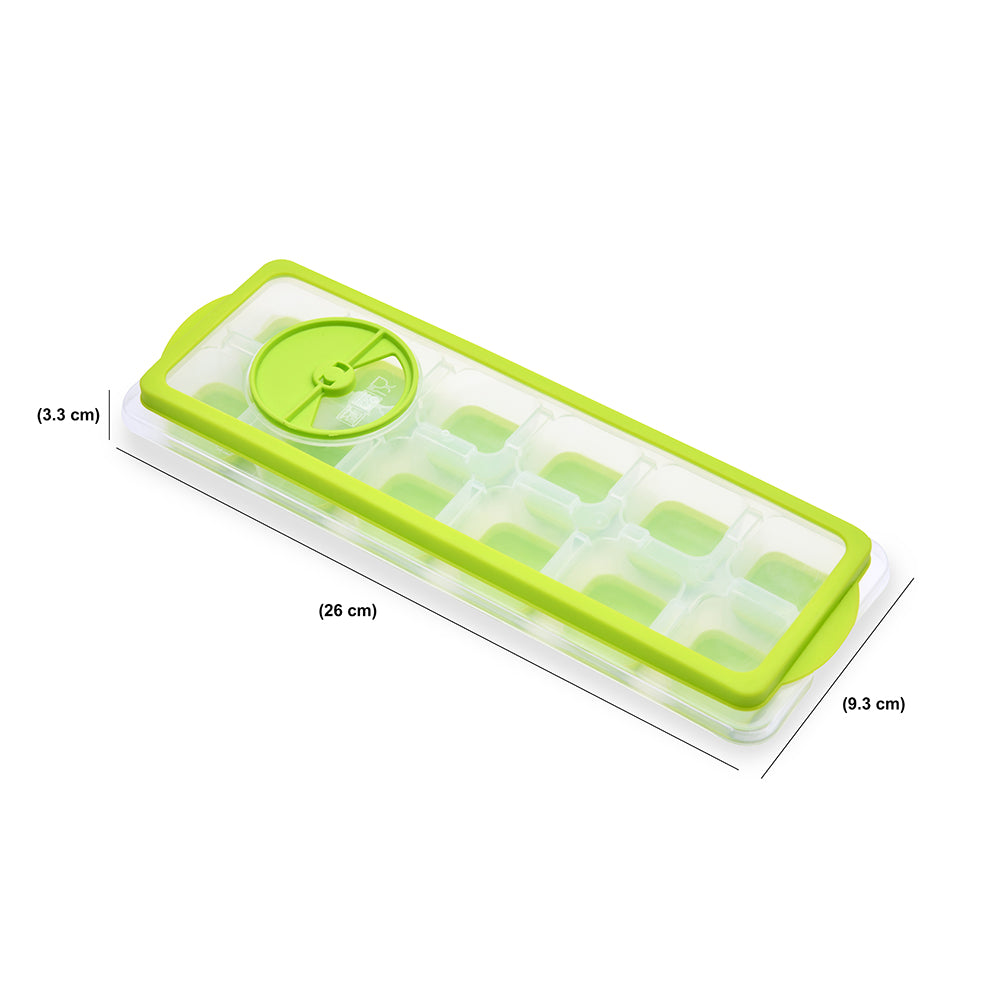 Ice Cube Tray with Lid- Green