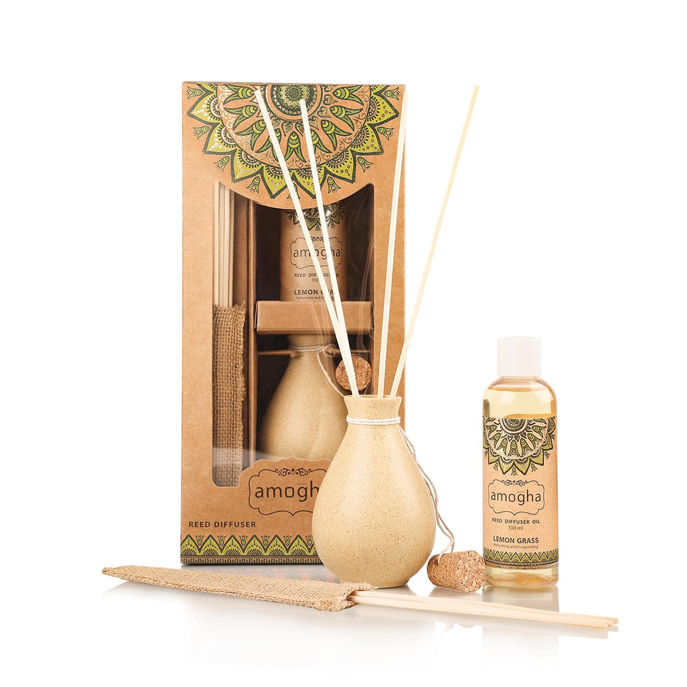 IRIS Amogha Lemon Grass Reed Diffuser Set