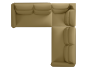 Infinia 2+2+1 Seater Leatherette Sofa Set with Left Corner Sofa- Beige