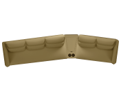 Infinia 3+2 Seater Leatherette Sofa Set with Triangle Console- Beige